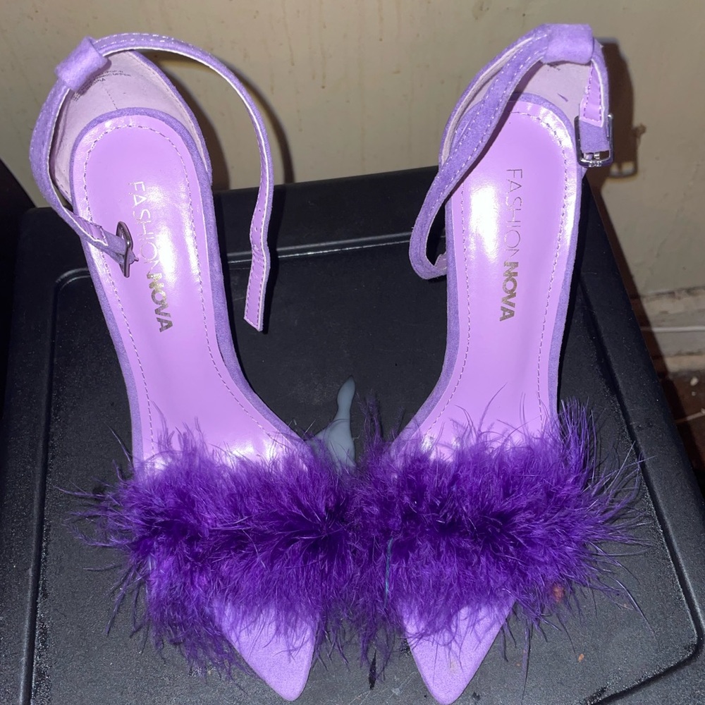 Purple fur heels